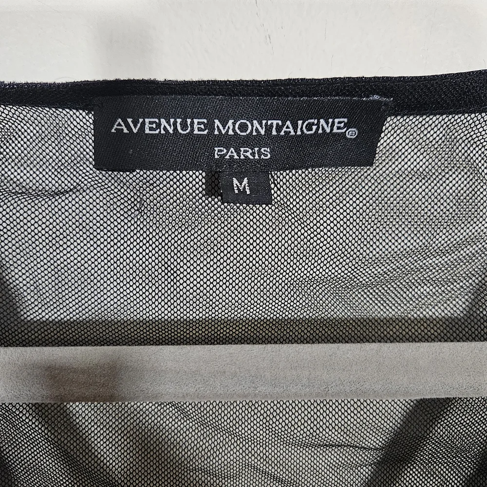 Avenue Montaigne Black and Silver Embellished Women's Top